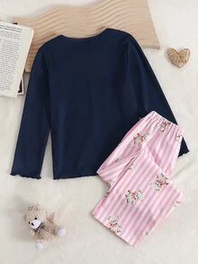 SHEIN Genkimix Kids 女童（小）家居服 - 彩色 - 查看 2