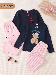 SHEIN Genkimix Kids 女童（小）家居服 - 彩色 - 查看 9