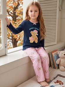 SHEIN Genkimix Kids 女童（小）家居服 - 彩色 - 查看 4