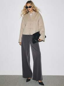 ATUI Studio Autumn/Winter Fashion Versatile Double-Sided Overcoat Office Beige Elegant - Beige - View 2