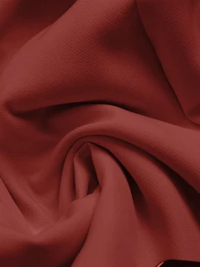 Pariaura 女士优雅法式圆领收腰连体裤，冬季收腰显瘦休闲装 - 紅色 - 查看 7
