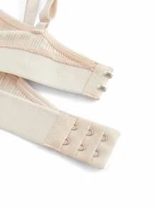 Ocili Bra Rajut Katun Rib Nyaman untuk Wanita - Khaki - View 10