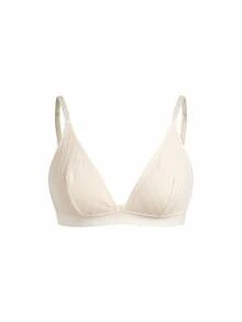 Ocili Bra Rajut Katun Rib Nyaman untuk Wanita - Khaki - View 8