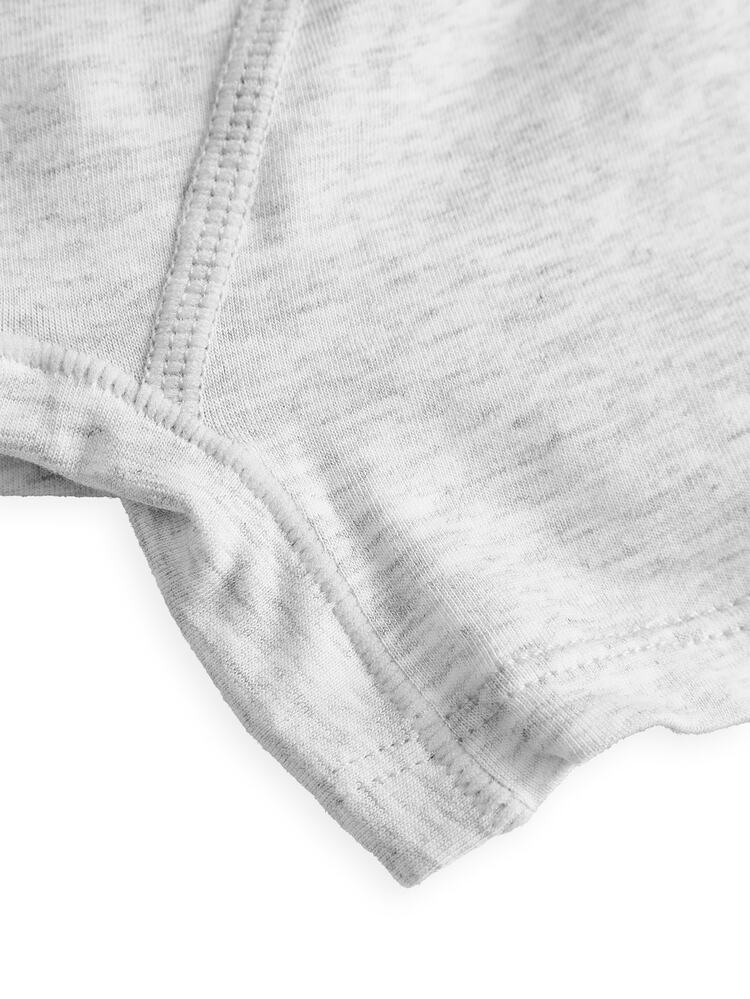 Ocili Women's Comfortable Cotton Logo Waistband Casual Panties - Light Grey - View 7