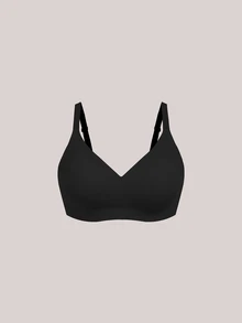 Veilyse 2pcs Women Seamless Wireless Soft Cup Bras, Elastic Comfortable Unpadded Pullover Bras - Multicolor - View 9