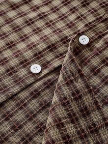 Manfinity CasualCool Men's Plaid Long Sleeve Single-Breasted Casual Pocket Shirt - Multicolor - View 6