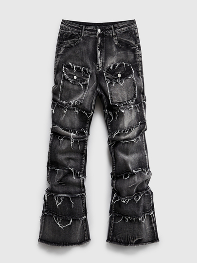 Street Life Jeans in denim casual e versatili da uomo taglie forti per uso quotidiano e viaggi con tasche e bottoni