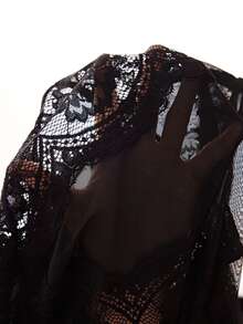 Elorette Women's Sexy Lace Patchwork Cutout Jumpsuit Lingerie - Black - View 6