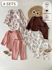 SHEIN 6件裝女嬰連身衣 - 彩色 - 查看 8