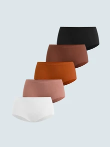 Softvol 5 buah Celana Dalam Hipster Wanita Tanpa Jahitan dengan Elastisitas Tinggi - MultiWarna - View 8