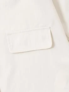 Jaket Lengan Panjang Warna Polos Kasual Serbaguna untuk Pemakaian Sehari-hari Remaja Perempuan - Krem - View 5