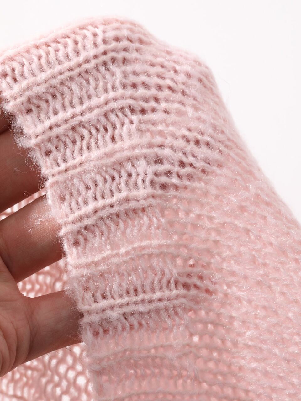 Women's Autumn Asymmetrical Shoulder Long Sleeve Pink Knit Sweater, Loose Casual Slouchy, Sweet Elegant For Date, Wedding, Commute And Daily Wear