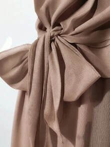 SHEIN Clasi 女款夏季度假休閒百搭蝙蝠袖短袖上衣與寬腿褲套裝 - 軍綠色 - 查看 4