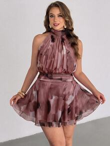 Auralis Plus Size Dresses - Dusty Pink - View 8