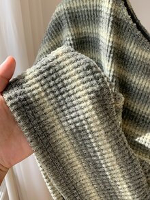 Comfortcana 條紋不對稱領上衣與長褲休閒女款兩件套 - 彩色 - 查看 6
