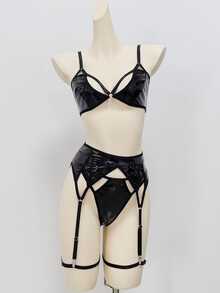 AltCore 4pcs/Set Women's Wireless Sexy Bras - Black - View 4