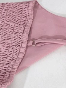 SHEIN Spring/Summer Elegant Casual Maternity Mystical Tie-Strap Maternity Tank Top Photoshoot Fuchsia Pink Formal - Dusty Pink - View 3