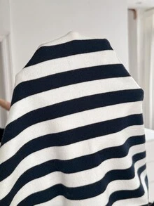 SHEIN Rompi Rajut Hamil Putih dengan Bordir Hati di Seluruh Permukaan dan Belahan di Bagian Bawah, Cocok untuk Kencan, Santai, Kehamilan, Musim Gugur, Gaya 1960-an, Normal, Hamil, Dasar, Imut, Chic, untuk Pergi Keluar - Navy Blue - View 9
