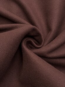 Reflora Plus Size Women's Solid Color Batwing Sleeve Waist Tie Elegant Wool Coat Winter - Brown - View 7