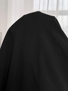 Slowluna Maternity Autumn Casual Solid Color Cape Nursing Jacket Fall - Black - View 9