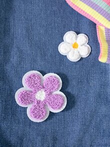 SHEIN Elladie kids 女童（小）T卹套裝 - 紫色 - 查看 5