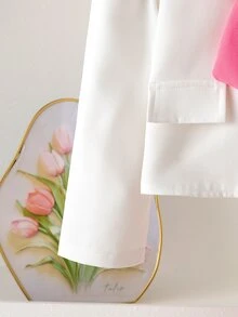 SHEIN Elladie kids 女童兩件套套裝，甜美大蝴蝶結長袖上衣與粉色寬腿褲，春夏秋冬休閒套裝 - 粉色 - 查看 6