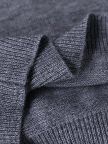 SHEIN 青少年女孩灰色刺繡圓領針織套頭毛衣與百褶裙套裝，柔軟舒適，適合日常穿著、外出、旅行、度假、托兒所與玩耍 - 彩色 - 查看 8