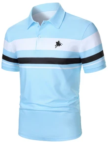 Calvornis 男士休閒 Polo 正裝襯衫，儀式適用 - 彩色 - 查看 1
