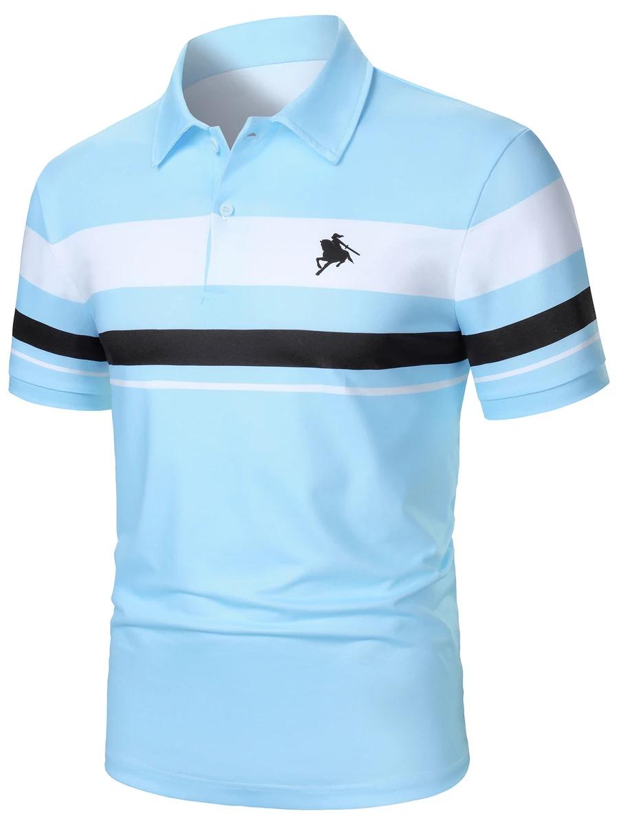 Calvornis 男士休閒 Polo 正裝襯衫,儀式適用 - 彩色 - 查看 1