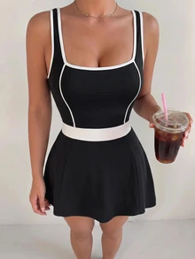 Gameset SHEIN Sport Women's Black Design Sports Set - Black and White - View 7