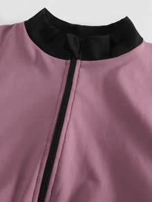 SHEIN Unity Middle East Women's 2 Pieces Color Block Skirt & Long Sleeve Pants Sports Set - Multicolor - View 7