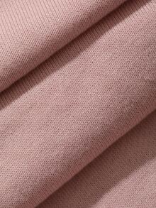 Dazy Plus Solid Color Sporty Casual Hooded Cardigan Top And Long Sweatpants Pink Spring/Autumn 2 Pieces Set Cute Tops - Pink - View 8