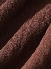 DAZY Women's Textured Pleated Long Sleeve Dress, Casual Modest Daily Wear Autumn Brunch Dark Brown - Coffee - View 12