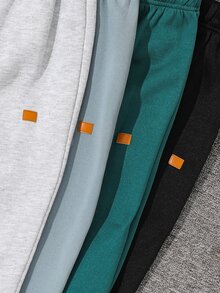 8pcs Teen Boys Casual Sports Basic Hoodie And Sweatpants, Multiple Colors Available With Decorative Label, Comfortable Fabric, Suitable For Autumn/Winter, School, Family Gatherings, Back To School, Birthday Parties, Photography, Vacation, Holidays, Sports Style, Comfortable, Wearable - Multicolor - View 3