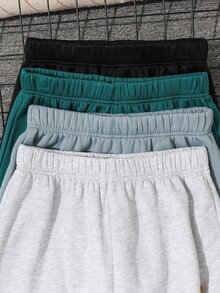 8pcs Teen Boys Casual Sports Basic Hoodie And Sweatpants, Multiple Colors Available With Decorative Label, Comfortable Fabric, Suitable For Autumn/Winter, School, Family Gatherings, Back To School, Birthday Parties, Photography, Vacation, Holidays, Sports Style, Comfortable, Wearable - Multicolor - View 6