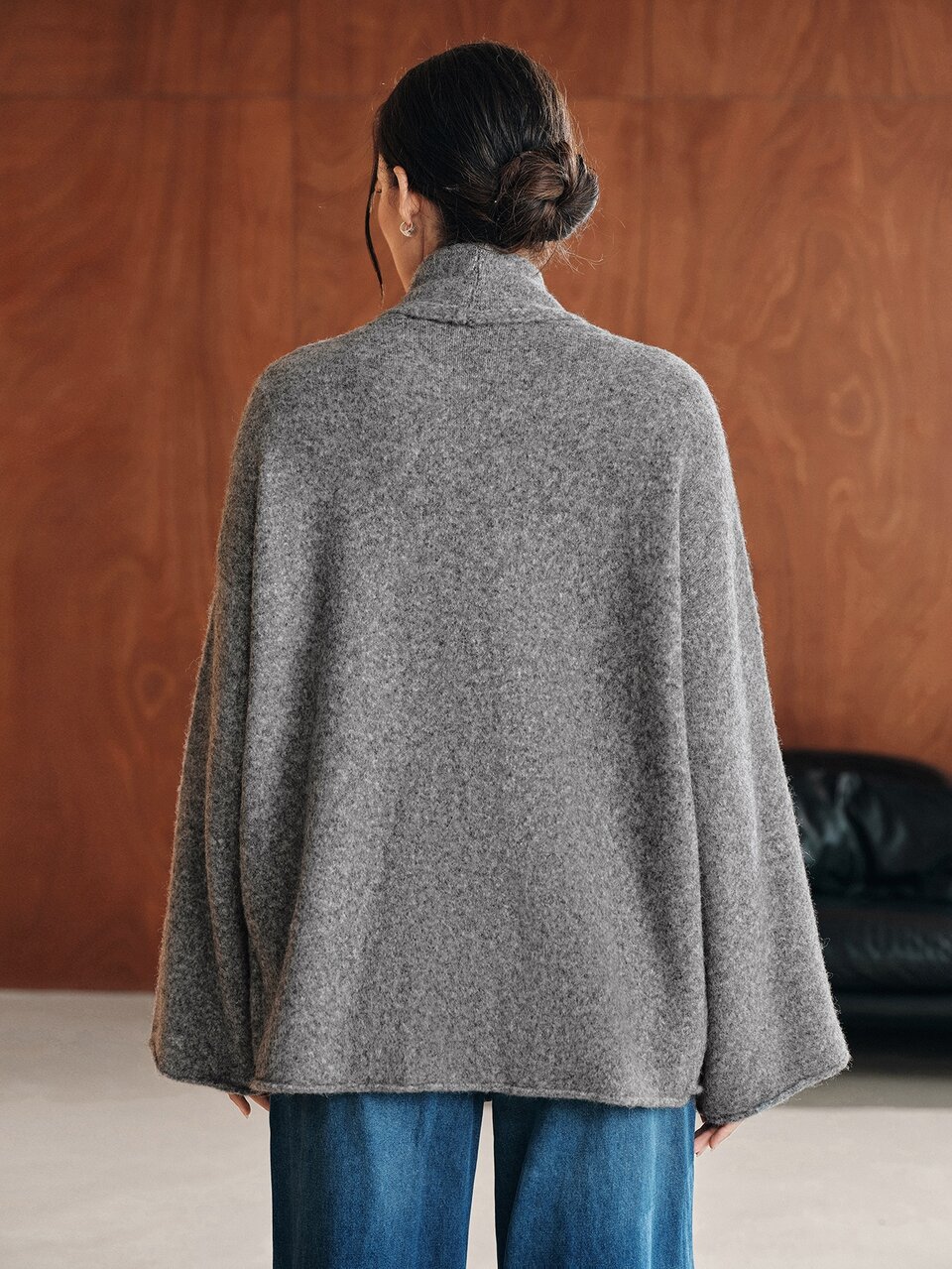 Autumn/Winter Elegant Versatile Knit Oversized Shawl Collar Cardigan Jacket, Casual, Formal, Party