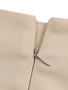 Olithes Women's Elegant Fashion Waist Tie Loose Wide Leg Shorts - Apricot - View 7