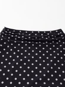 SHEIN Rose Print Bandeau Top And Mermaid Hem Skirt 2 Pieces Set (Asymmetric Print) - Black - View 5