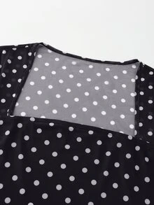 SHEIN Rose Print Bandeau Top And Mermaid Hem Skirt 2 Pieces Set (Asymmetric Print) - Black - View 8