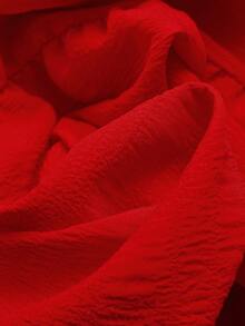 Olithes Women's Casual Solid Color Off-Shoulder Dress - Red - View 5