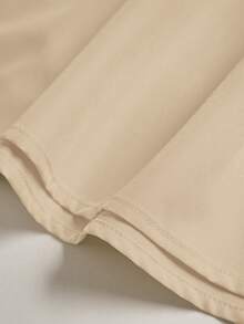 SHEIN Women's Casual Pleated Skirt, Versatile For Spring & Autumn - Apricot - View 4