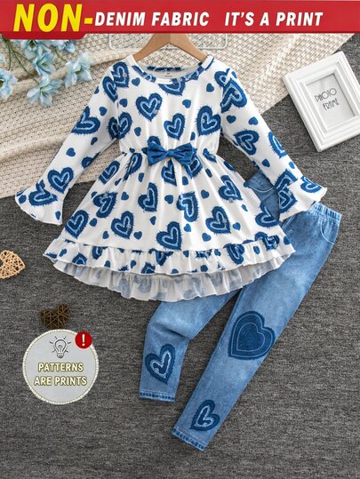 Elladie kids تنسيقات تي شيرت للفتيات الصغيرات