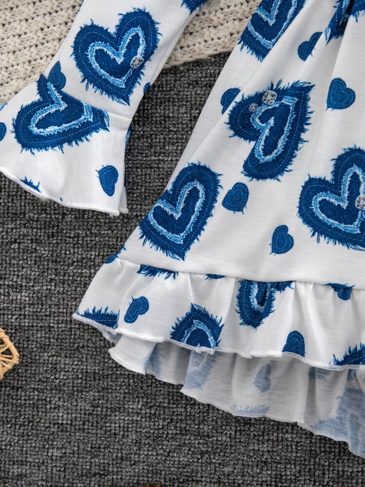 Elladie kids Young Girls T-Shirt Co-Ords - Blue - View 4