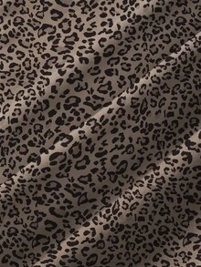 Franclia Women's 2-Piece Set, Loose Round Neck Sweatshirt, Loose Long Pants, Summer/Autumn Daily Home Wear Outfit, Leopard Print, Sexy Casual Style - Multicolor - View 5