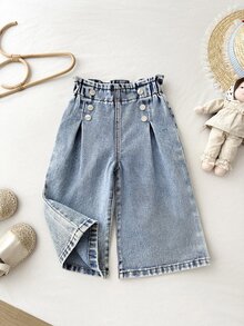 LMoss Kids Casual Loose Comfortable Baby Girls Denim - Light Wash - View 1