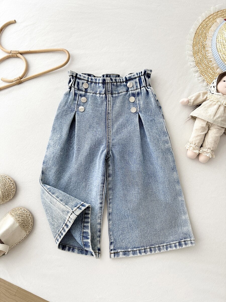 LMoss Kids Casual Loose Comfortable Baby Girls Denim - Light Wash - View 1