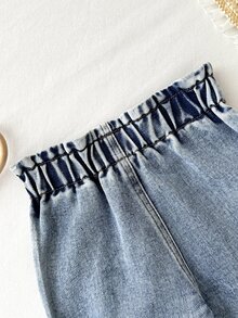 LMoss Kids Casual Loose Comfortable Baby Girls Denim - Light Wash - View 8