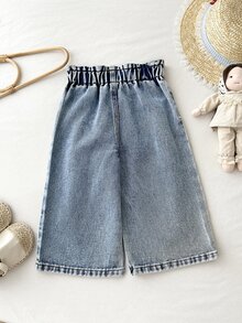 LMoss Kids Casual Loose Comfortable Baby Girls Denim - Light Wash - View 2