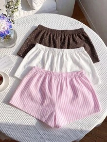 Comfortcana Holiday Beach Shorts Versatile Drawstring Waist Pocket Shorts 3 Pieces Set - Multicolor - View 2