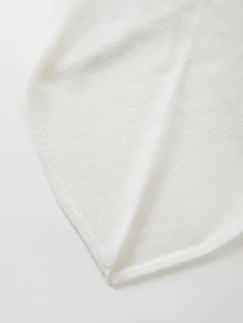 SHEIN Holidaya Women Draped Cowl Neck Knit Sweater, Autumn Slim Long Sleeve Basic Undershirt - White - View 5